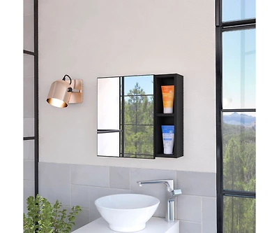 Streamdale Myrick 2-Shelf Medicine Cabinet With Mirror Wengue