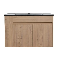 Streamdale 30 Inch Bathroom Vanity With Black Ceramic Basin And Adjust Open Shelf