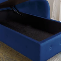 Streamdale Modern Velvet Chaise Lounge with Storage & Pillow