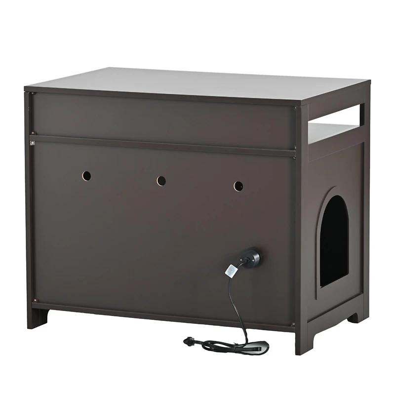 Streamdale Furniture Cat Litter Box Furniture, Enclosed, Espresso