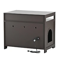 Streamdale Furniture Cat Litter Box Furniture, Enclosed, Espresso