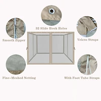 Streamdale 10x10 ft Gazebo Mosquito Netting with Zippers