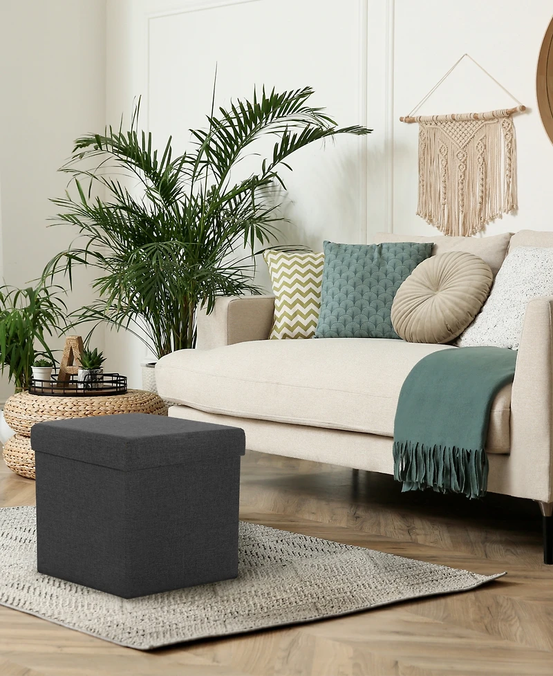 Seville Classics Foldable Storage Ottoman