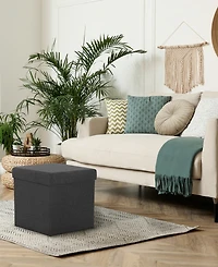 Seville Classics Foldable Storage Ottoman