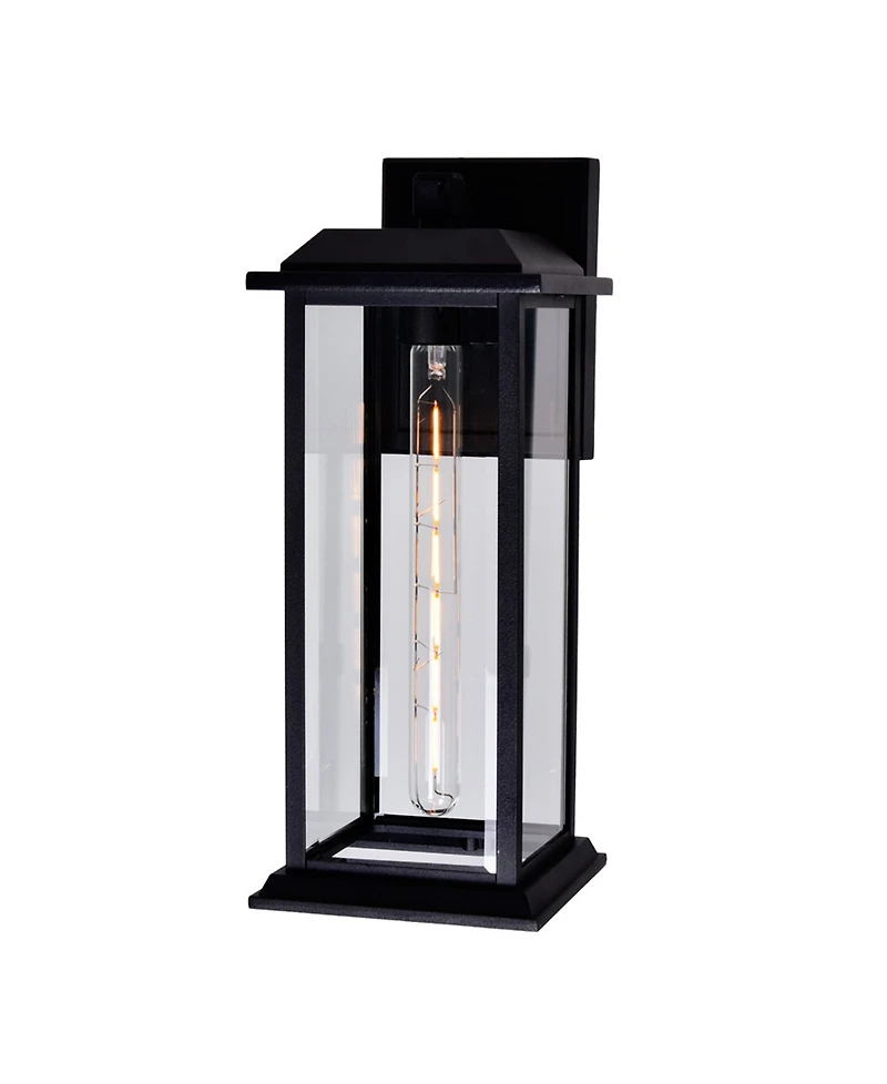 Cwi Lighting 16.4" Metal Blackbridge 1 Light Outdoor Wall Lantern