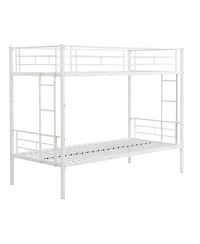 Simplie Fun Metal Bunk Bed White