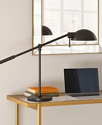 Hudson & Canal Dexter 23.25" Tall Boom Arm Table Lamp with Metal Shade