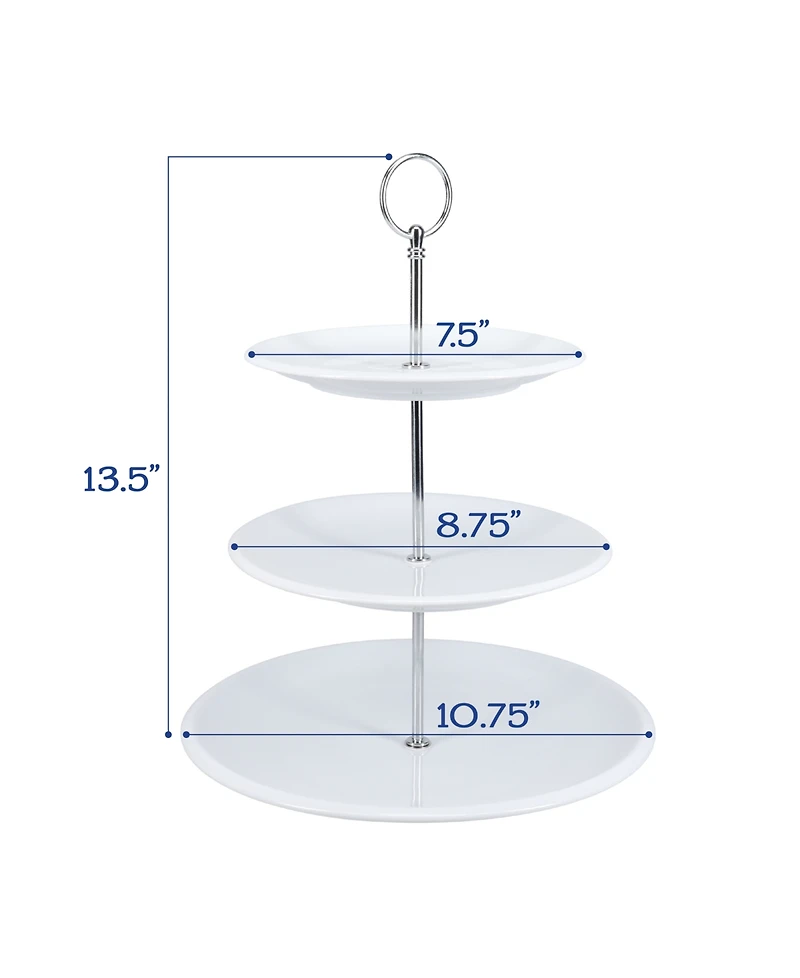 Bia Cordon Bleu Porcelain 3-Tier Dessert Serving Stand
