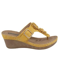 Gc Shoes Women's Narbonne Flower Wedge Sandals