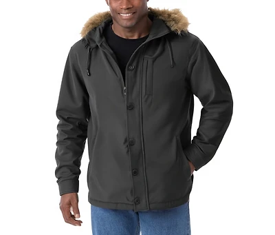KingSize Big & Tall Arctic Down Parka With Detachable Hood And Insulated Cuffs