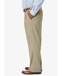 KingSize Big & Tall Relaxed Fit Wrinkle-Free Expandable Waist Pleated Pants