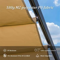 Streamdale Aluminum Pergola Gazebo with Retractable Canopy