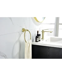 Simplie Fun 6-Piece Brushed Gold Bathroom Hardware Set