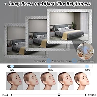 Streamdale Led Crystal Mirror Light With Dimmable Lights