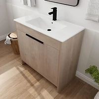 Streamdale 36 Inch Bathroom Vanity Plywood With 2 Drawers