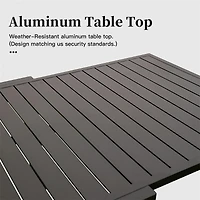Streamdale Expandable Patio Table, Aluminum, 53"-106
