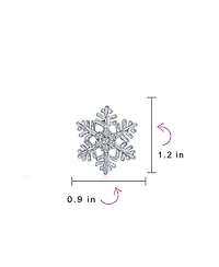 Bling Jewelry Petite Holiday Cz Cubic Zirconia Snowflake Stud Earrings Sterling Silver