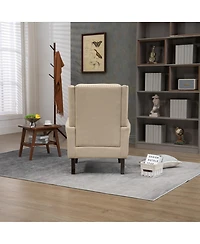 Simplie Fun Wood Frame Armchair, Modern Accent Chair Lounge Chair For Living Room