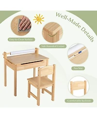 Costway Toddler Multi Activity Table with Chair Kids Art & Crafts Table