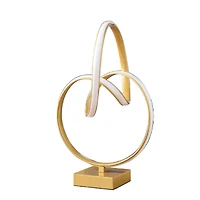 Streamdale 19" In Abstract Infinity Matte Gold Modern Table Lamp