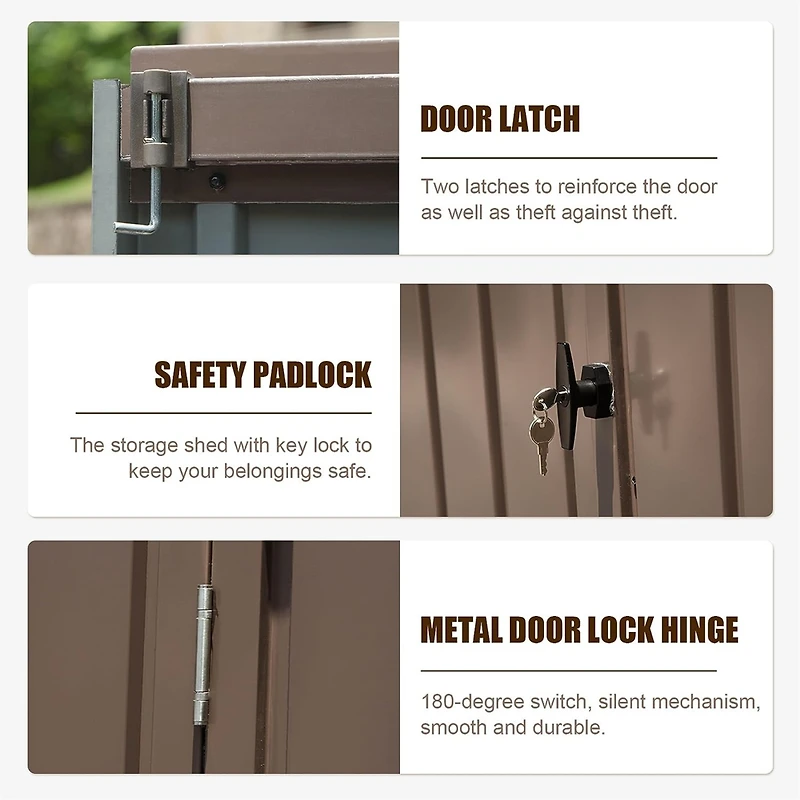 Streamdale 10'x8' Metal Tool Shed with Lockable Door