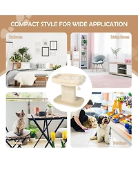 Slickblue Modern Cat Tree Tower with Large Plush Perch and Sisal Scratching Plate