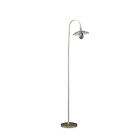 Streamdale Industrial Cage Floor Lamp in Gold/White