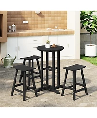 WestinTrends Outdoor Patio Counter Height Bar Stools Bistro Table 4-Piece Set