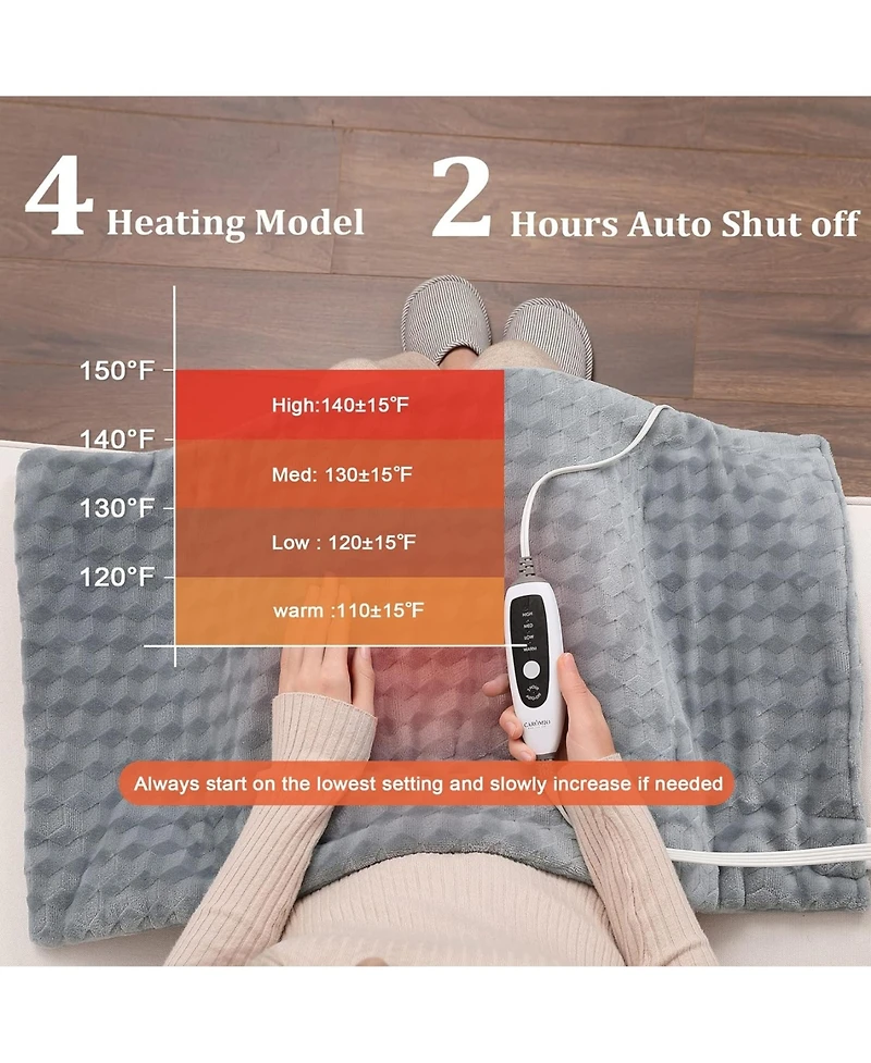 Caromio Electric Heating Pad Extra Large, 17" x 33"