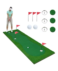 10 x 3.3 Ft Golf Putting Green Professional Golf Training Mat with 2 Golf Balls