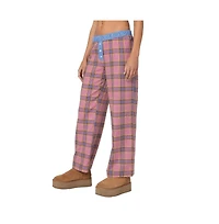 Edikted Women's Plaid & Stripe Pants