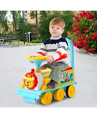 6V Electric Kids Ride On Train Motorized Toy w/ Track & 6 Wheels