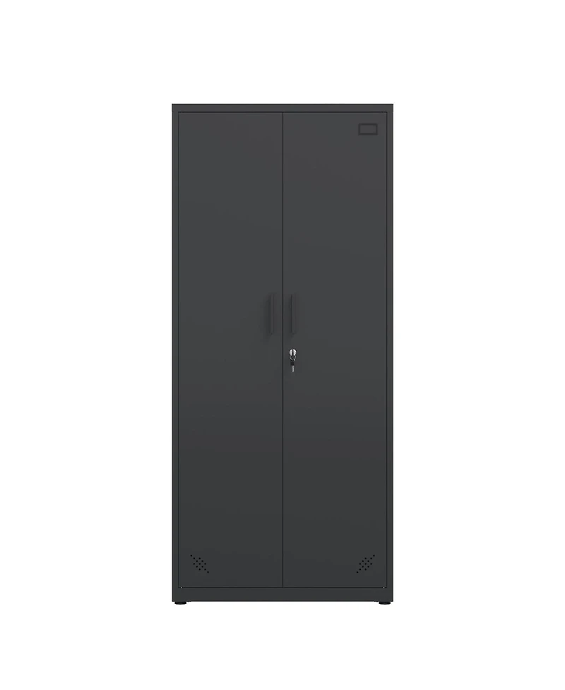 Tall Storage Cabinet - 2 Doors, 4 Partitions
