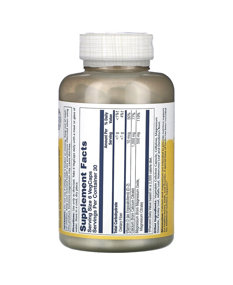 Solaray Cal-Mag Citrate with Vitamin D-2 2:1 Ratio