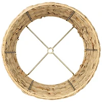 Springcrest Woven Seagrass Small Drum Lamp Shade 10" Top x 12" Bottom x 8.25" Slant x 8" High (Spider) Replacement with Harp and F