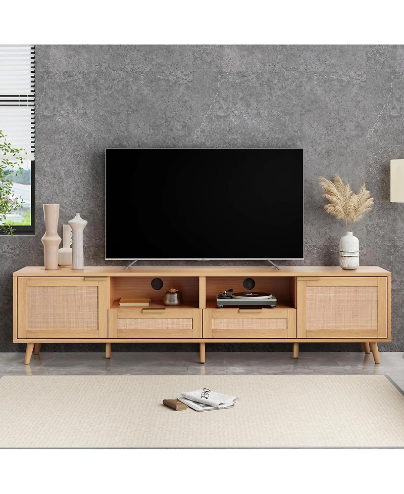 Streamdale Furniture Modern Farmhouse Tv Stand for 85" TVs