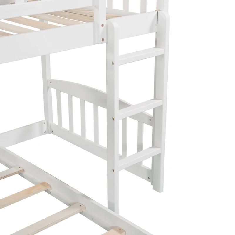 Streamdale Stairway Twin over Twin Bunk Bed with Two Drawers and Slide