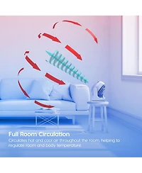 Iris Usa Woozoo Fan, Small Oscillating Desk Fan, Table Air Circulator, 3 Speeds, 52ft Max Air Distance, 12 Inches, 112° Adjustable Tilt, 30 db Lo