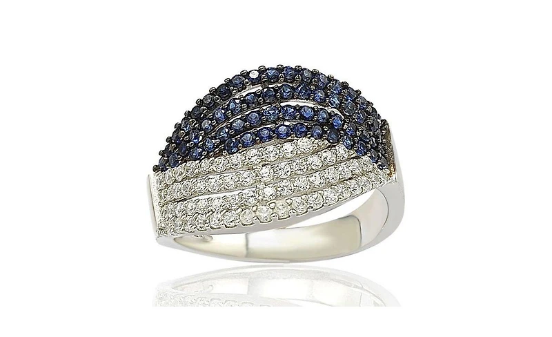 Suzy Levian New York Suzy Levian Sterling Silver Cubic Zirconia Pave Weave Ring