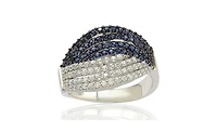 Suzy Levian New York Suzy Levian Sterling Silver Cubic Zirconia Pave Weave Ring