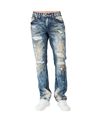 Level 7 Men's Artisan Crafted Vintage Wash Slim Straight Premium Jeans