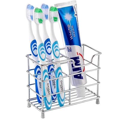 Stainless Steel Toothbrush Holders with 5 Colorful Toothbrush Cases Included