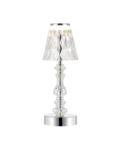 Jonathan Y Lillian Bohemian Classic Acrylic Rechargeable Integrated Led Table Lamp