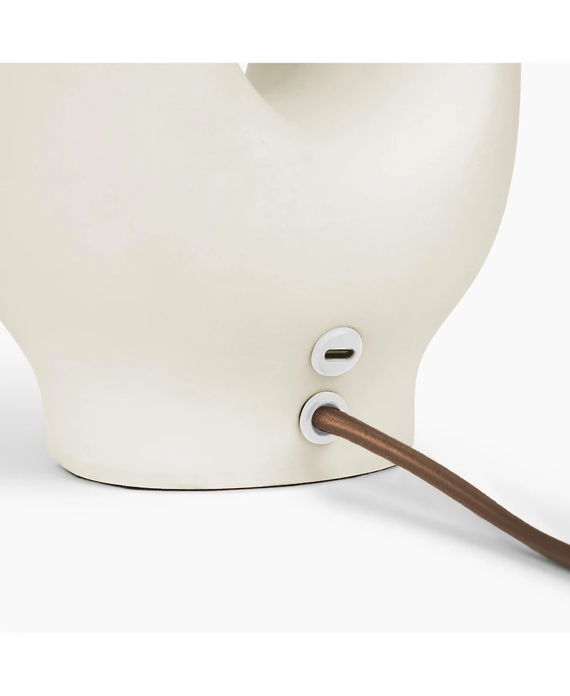 Brightech Artemis 22" Ceramic Led Table Lamp with Usb-c Charging Port