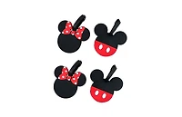 Disney Mickey Mouse and Minnie Mouse Luggage Tags Gifts Mickey and Minnie Pvc Travel Tags Gifts - Set of 4