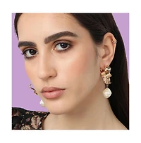 Sohi Women's Abstract Hoop Earrings