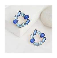 Sohi Women's Crystal Stud Earrings