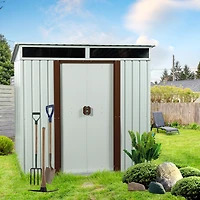 6FT X 5FT Outdoor Metal Storage Shed White