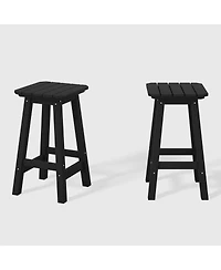 WestinTrends 24" Hdpe Outdoor Patio Counter High Backless Square Set of