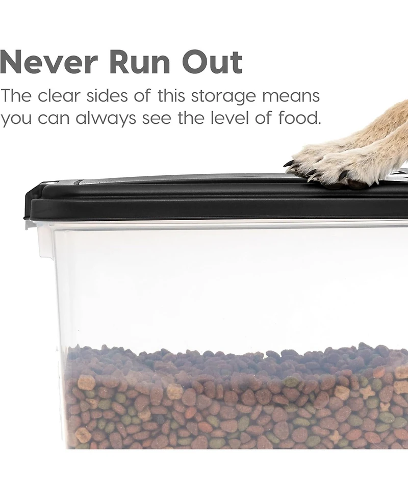 Iris Usa Lbs / Qt WeatherPro Airtight Pet Food Storage Container with Attachable Casters, For Dog Cat Bird and Other Pet Food Storage Bin